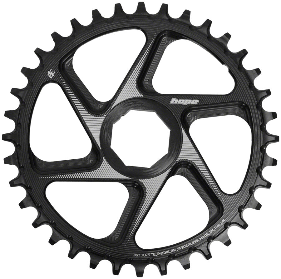 Hope Spiderless Chainring -  36T R22  Ebike  Brose  Black