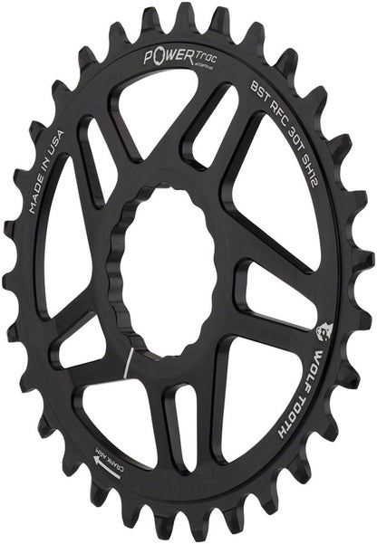 Wolf Tooth Components Elliptical Cinch Boost Chainring (HG+) 30T Black
