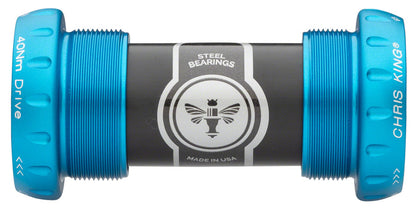Chris King ThreadFit 24 Bottom Bracket Fit Kit 4 - English For Shimano Hollowtech II Matte Turquoise
