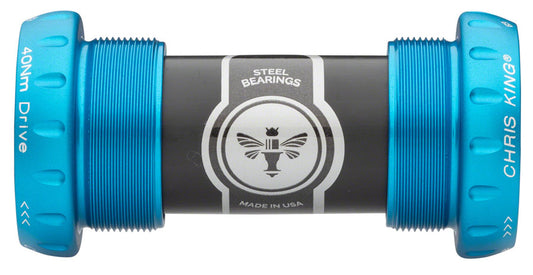 Chris King ThreadFit 24 Bottom Bracket Fit Kit 4 - English For Shimano Hollowtech II Matte Turquoise