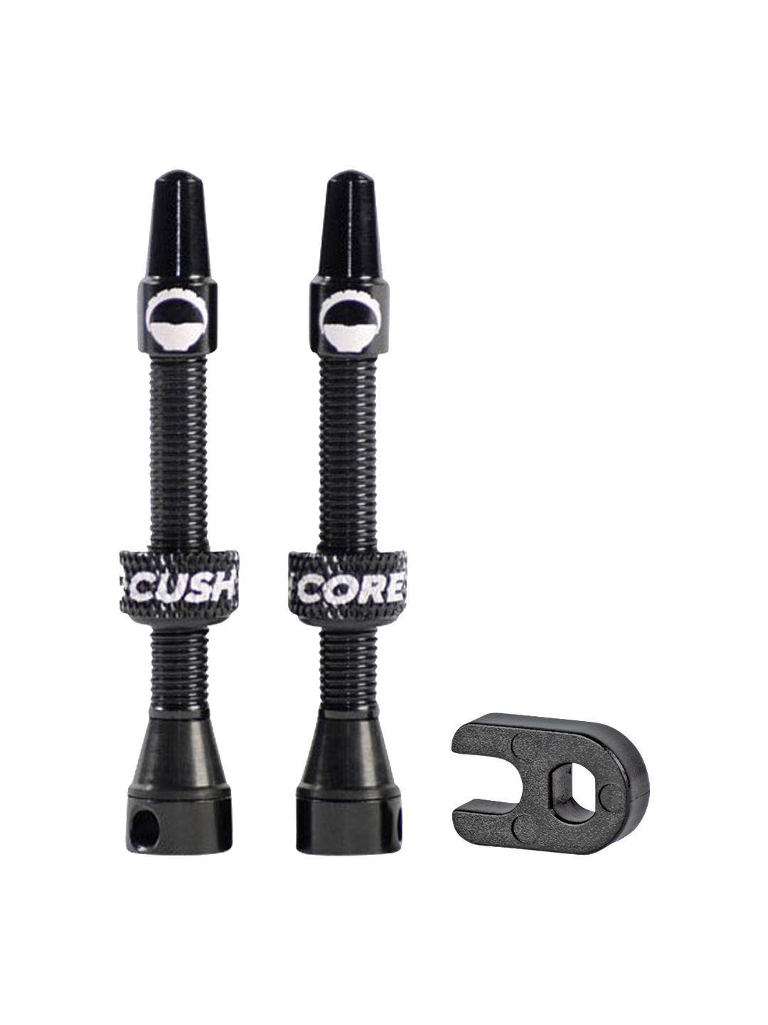 CushCore Tubeless Presta Valve Set - 44mm Black