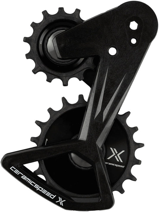 CeramicSpeed OSPW X Alpha Pulley Wheel System SRAM RED/Force/Rival XPLR E1 - ALPHA Aluminum Pulley Carbon Cage BLK