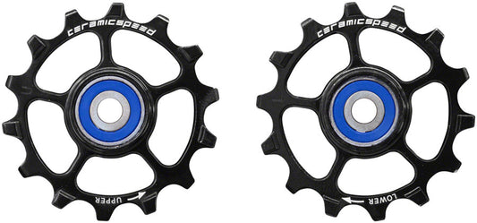 CeramicSpeed Pulley Wheels SRAM Eagle/AXS 1 x 12 Speed - 14 Tooth Coated Races Alloy BLK