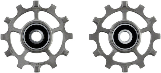 CeramicSpeed Pulley Wheels SRAM AXS Road 12-Speed - 12 Tooth Coated Races Titanium Raw