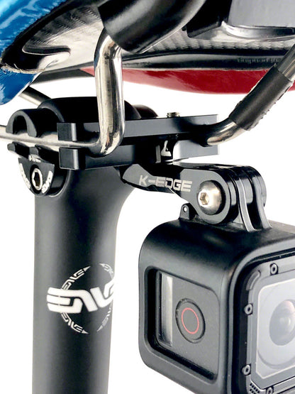 K-EDGE Go BIG Pro Saddle Rail Camera Mount GoPro Garmin Shimano BLK