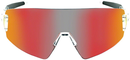 Optic Nerve FixeBLAST Sunglasses - Shiny Crystal Clear Smoke Lens Red Mirror
