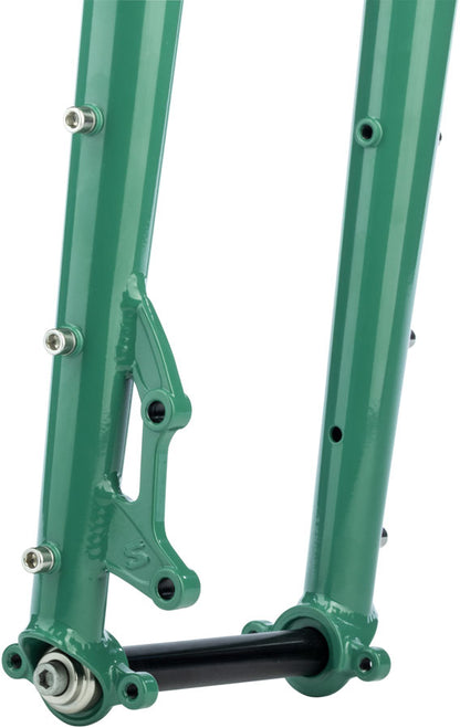 Surly Dinner Fork - 27.5" 15x110mm Thru-Axle 1-1/8" Straight Steerer 420mm Axle To Crown Steel Illegal Smile Green