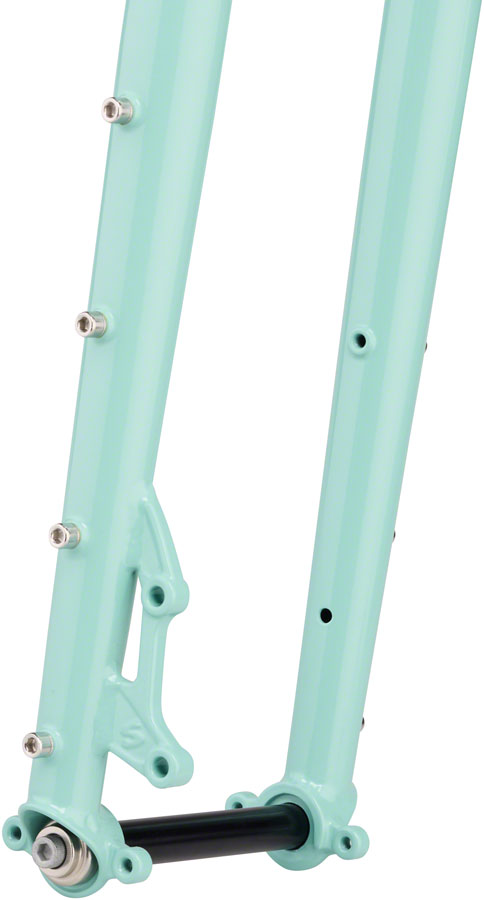 Surly Dinner Fork - 29" 15x110mm Thru-Axle 1-1/8" Straight Steerer 485mm Axle To Crown Steel Blue Oyster Coat