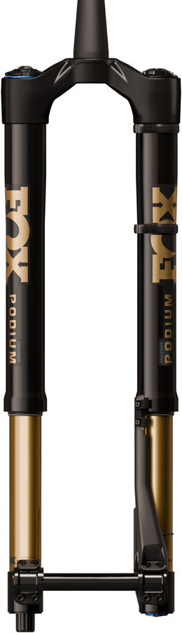 FOX Factory Podium Inverted Suspension Fork - 29" 170 mm 20TA x 110 mm 44mm Offset GRIP X2 68HT Crown BLK/Podium Gold