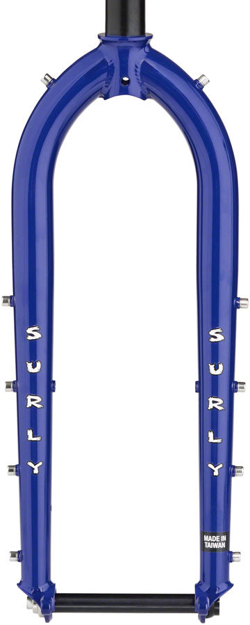 Surly Dinner Fork - 27.5" 15x110mm Thru-Axle 1-1/8" Straight Steerer 420mm Axle To Crown Steel Subterranean Homesick Blue