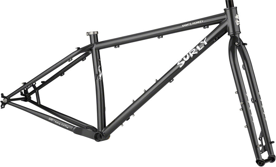 Surly Karate Monkey Frameset - 27.5" Steel Hi-Viz Black Medium