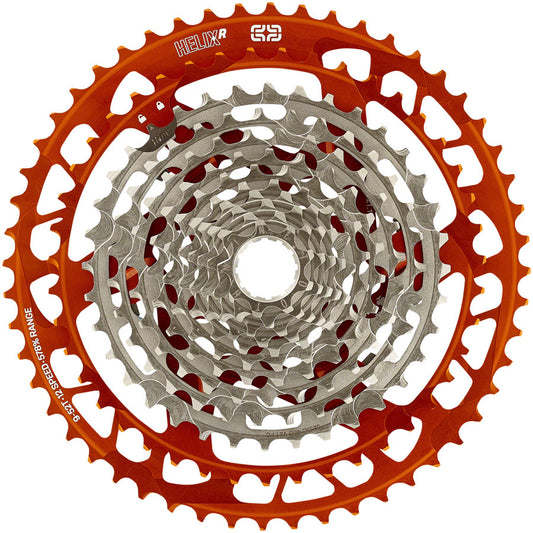 e*thirteen Helix Race Cassette - 12-Speed 9-52t Naranja