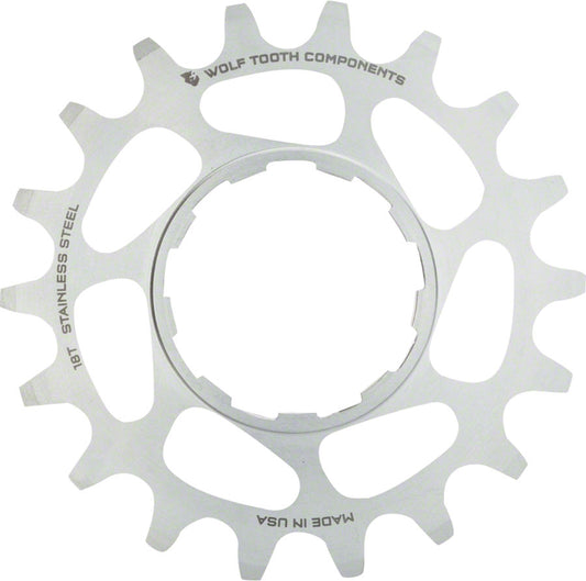 Wolf Tooth Single Speed Stainless Steel Cog - 18t Compatible 3/32