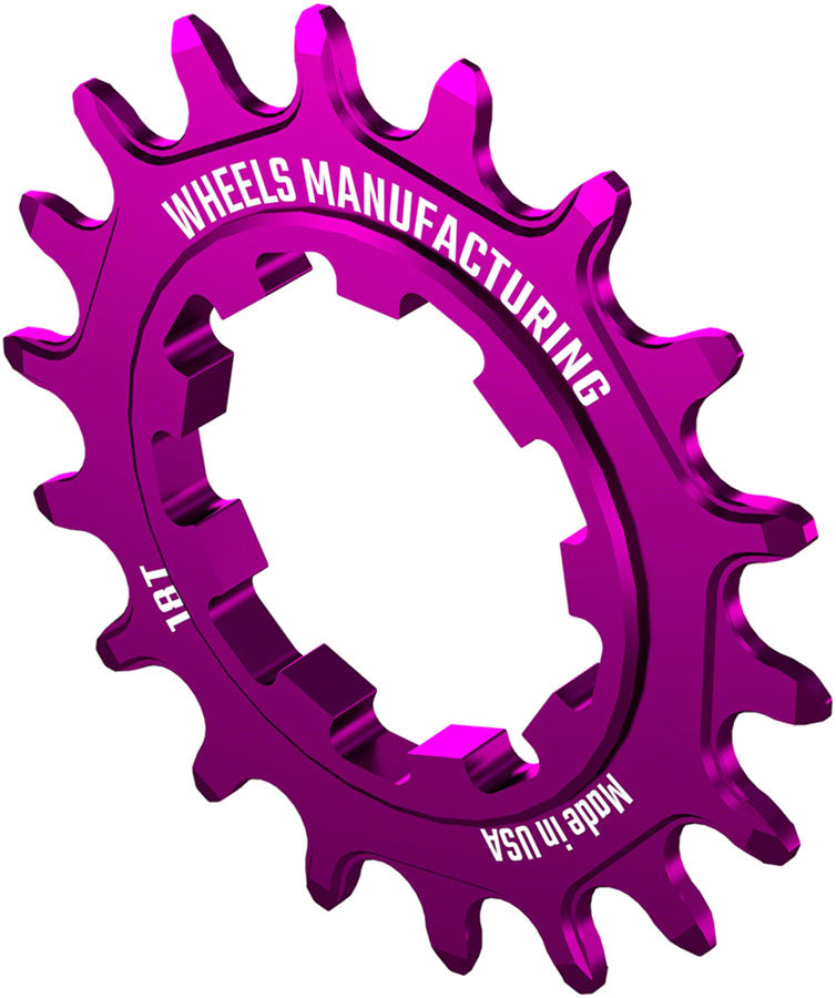Wheels Manufacturing SOLO-SPEED Cog - 18t Fits SOLO-SPLINE SOLO-XD kits Purple