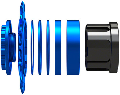 Wheels Manufacturing SOLO-SPLINE Micro Spline Single Speed Conversion Kit - 18t For Shimano Micro Spline Hub Bodies Blue