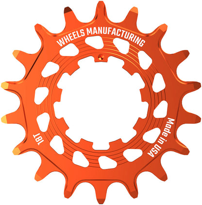 Wheels Manufacturing SOLO HG Cog - 18t Fits SOLO-HG Kits Orange