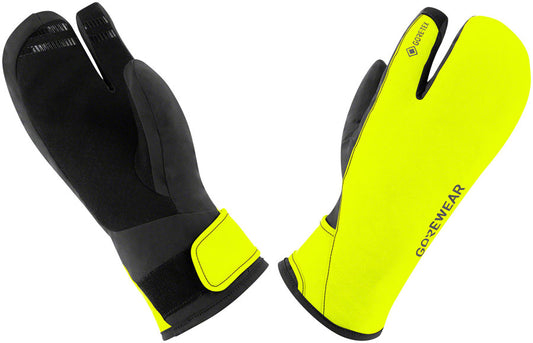 Gorewear Gore-Tex Insulated Trigger Gloves - Black/Neon Yellow Men's X-Large