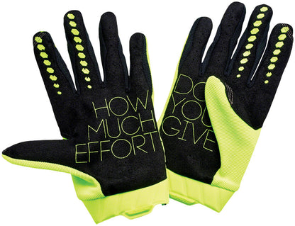 100% Geomatic Gloves - Flourescent Yellow Full Finger Men's X-Large