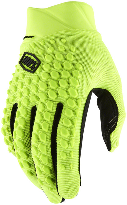 100% Geomatic Gloves - Flourescent Yellow Full Finger Men's X-Large