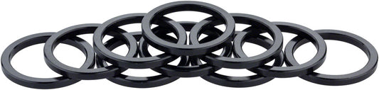 Problem Solvers Headset Stack Spacer - 25.4 3mm Aluminum Black Bag of 10