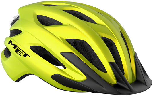 MET Crossover Mips Helmet - Lime Yellow Metallic Matte