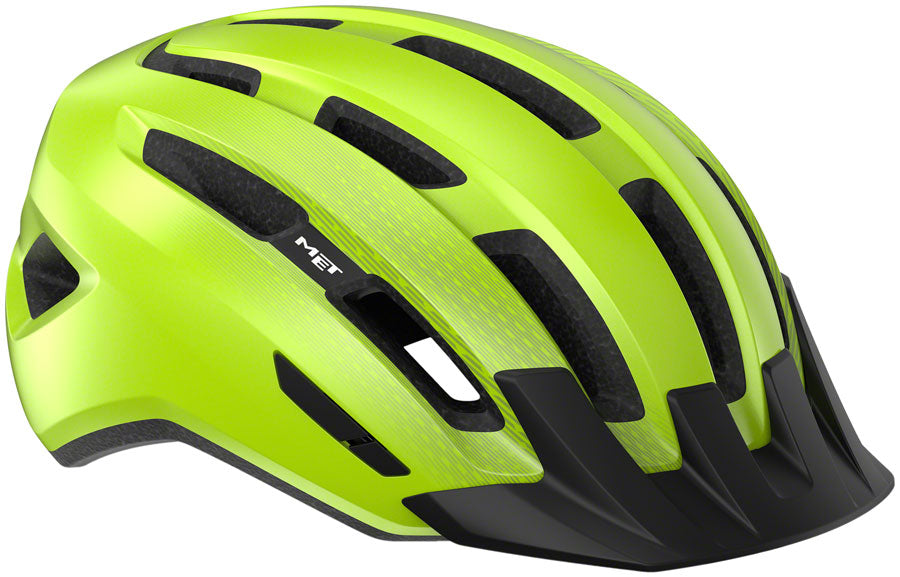 MET Downtown Mips Helmet - Fluo Yellow Glossy Large