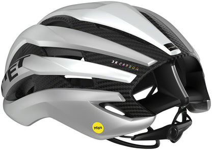 MET Trenta 3K Carbon MIPS Helmet - White/Silver Metallic Matte Large