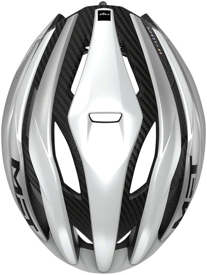 MET Trenta 3K Carbon MIPS Helmet - White/Silver Metallic Matte Large