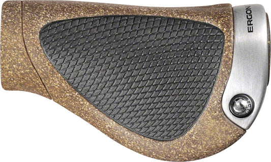 Ergon GP1 BioKork Grips - Lock-On Large Rohloff/Nexus Black/Tan