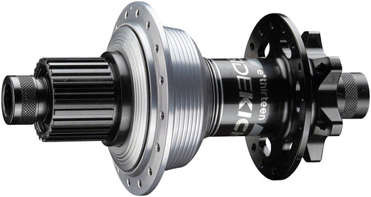 e*thirteen Sidekick Rear Hub - 12 x 148mm 6-Bolt Micro Spline BLK/Sterling Silver 32H