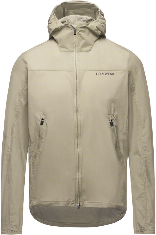 Gorewear Fernflow Hooded Windbreaker - Beige Men's X-Large