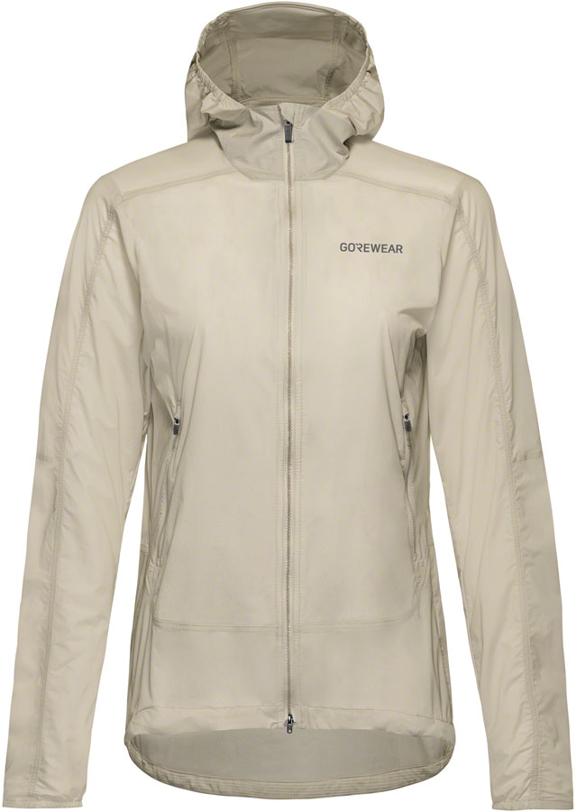 Gorewear Fernflow Hooded Windbreaker - Beige Women's Large