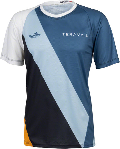 Teravail Waypoint Men's MTB Jersey - White Blue Lite Blue Black Gold Large