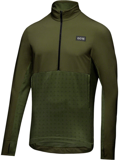 Gorewear Trail KPR Hybrid 1/2-Zip Jersey - Utility Green Men's Medium