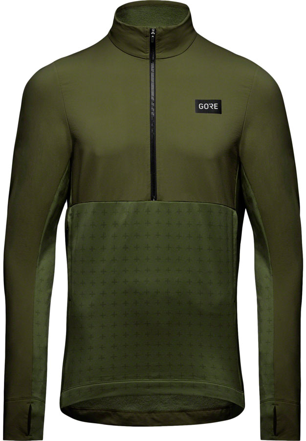 Gorewear Trail KPR Hybrid 1/2-Zip Jersey - Utility Green Men's Large