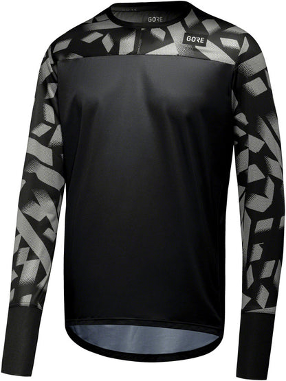 Gorewear Trail KPR Daily Long Sleeve Jersey - Black/Lab Gray Men's Small