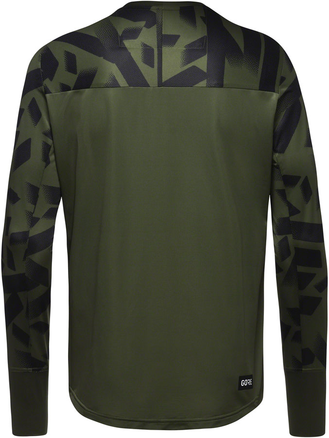 Gorewear Trail KPR Daily Long Sleeve Jersey - Utility Green/BLK Men's Small