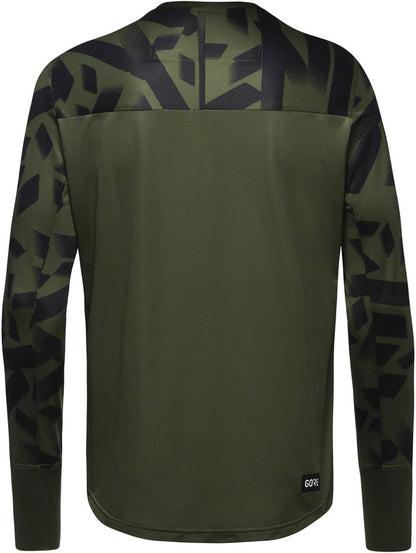 Gorewear Trail KPR Daily Long Sleeve Jersey - Utility Green/BLK Men's Small