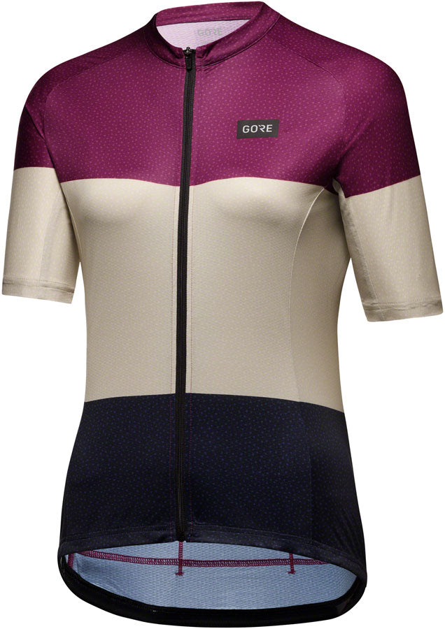 Gorewear Spirit Stripes Jersey - Purple/Beige Women's Medium 8/10