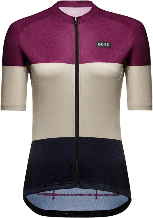 Gorewear Spirit Stripes Jersey - Purple/Beige Women's Large 12/14