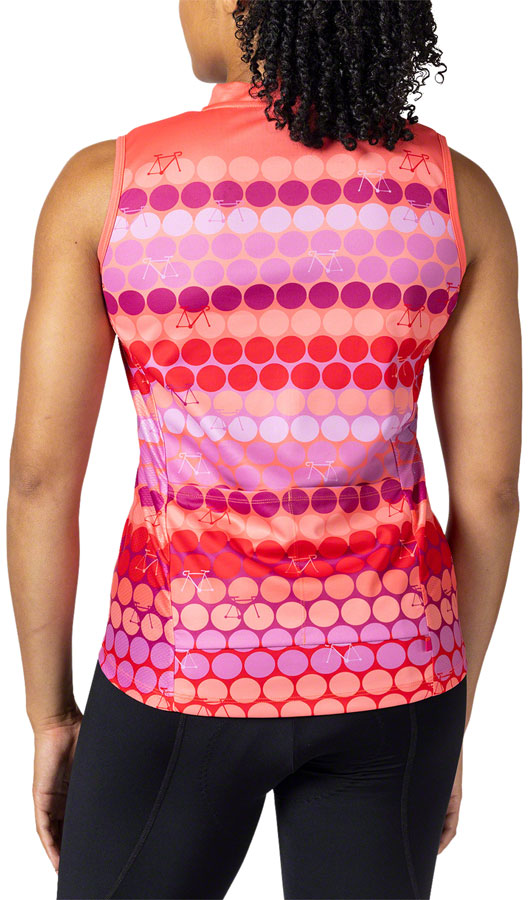 Terry Breakaway Mesh Sleeveless Jersey - Pink Dot Large