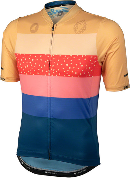 Salsa Team Polytone Men's Jersey - Goldenrod Dark Blue w/ Stripes X-Large