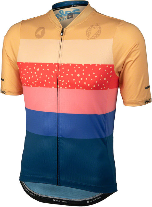 Salsa Team Polytone Men's Jersey - Goldenrod Dark Blue w/ Stripes Medium