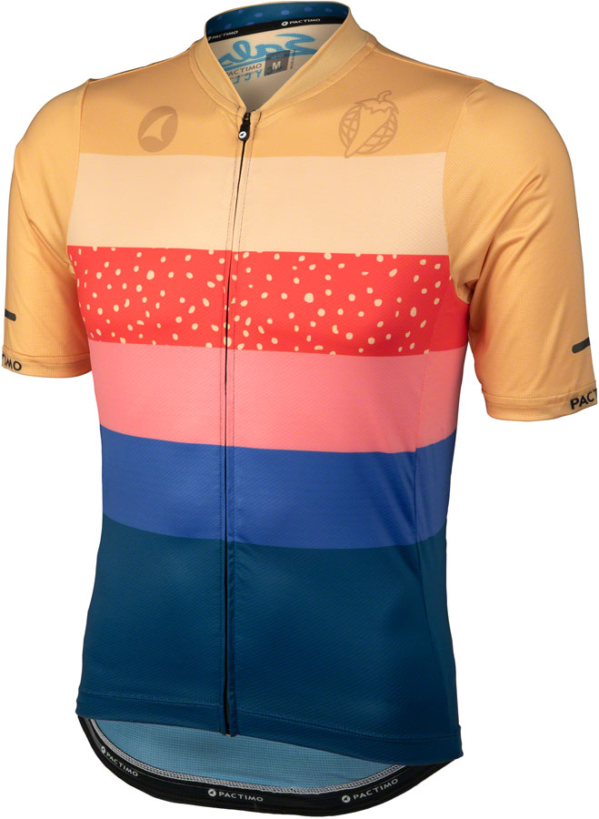 Salsa Team Polytone Men's Jersey - Goldenrod Dark Blue w/ Stripes Large