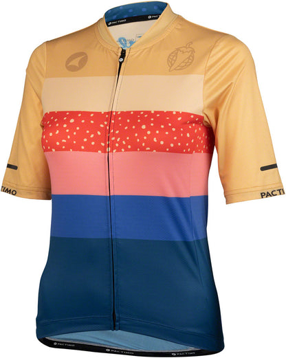 Salsa Team Polytone Women's Jersey - Goldenrod Dark Blue w/ Stripes Medium