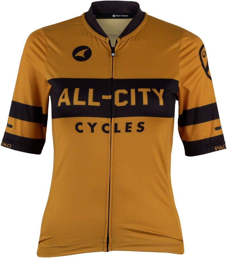 All-City Classic Logowear Women's Jersey - Mustard Brown Black Medium