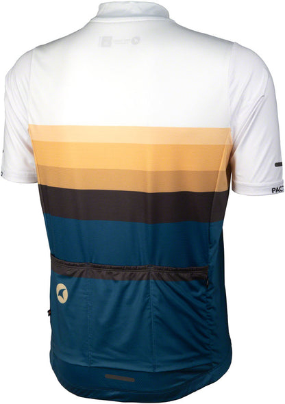Salsa Latitude Men's Jersey - White Navy Blue Black  w/ Stripes Large
