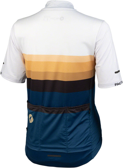 Salsa Latitude Women's Jersey - White Navy Blue Black  w/ Stripes Medium