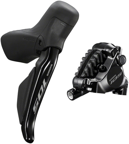 Shimano 105 ST-R7170-RE Di2 Shift/Brake Lever BR-R7170 Hydraulic Disc Brake Caliper - Rear 12-Speed Flat Mount BLK