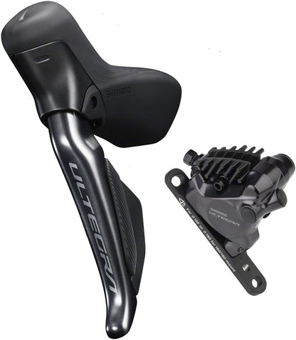 Shimano Ultegra ST-R8170E Di2 Shift/Brake Lever BR-R8170 Hydraulic Disc Brake Caliper - Left/Front 2x Flat Mount BLK